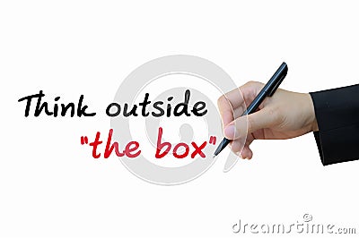 Think outside the box Stock Photo