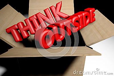 Think outside the box concept Stock Photo