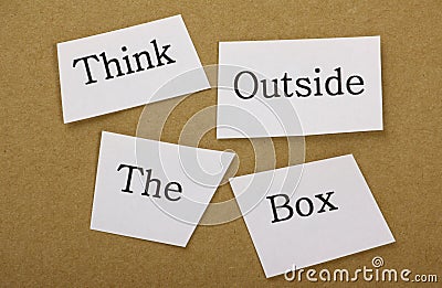 Think Outside The Box Stock Photo