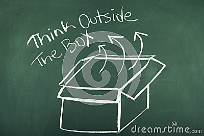 Think Outside The Box Stock Photo