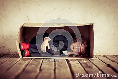 Think outside the box Stock Photo