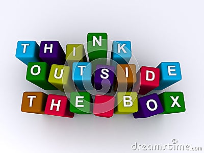 Think outside the box Stock Photo