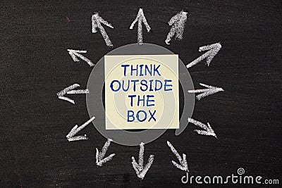 Think Outside the Box Stock Photo