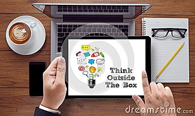 Think Outside The Box Stock Photo