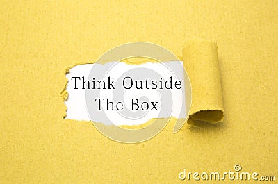 Think outside the box Stock Photo