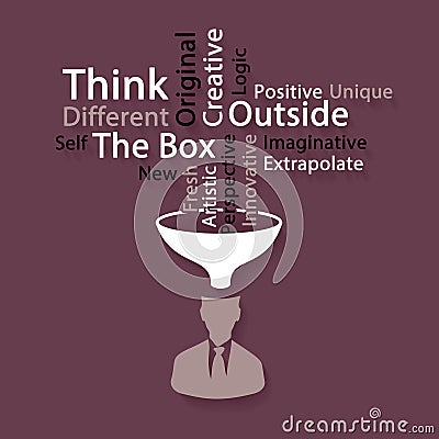 Think outside the box Vector Illustration