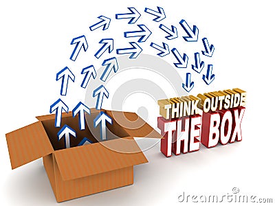 Think outside the box Stock Photo