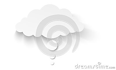 Think paper style bubble. Infographic design. Dialog message clouds. Vector discussion symbol Vector Illustration