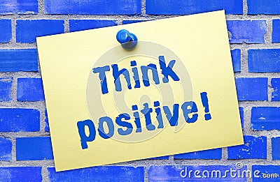 Think positive sign Stock Photo