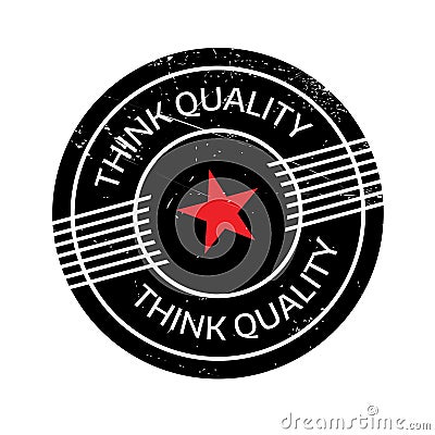 Think Quality rubber stamp Stock Photo