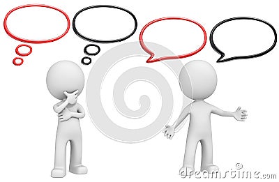 Think and Speech Bubbles. Stock Photo