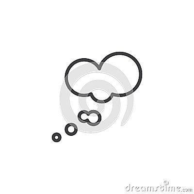 Think speech bubbles outline icon Vector Illustration