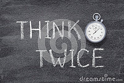 Think twice watch Stock Photo