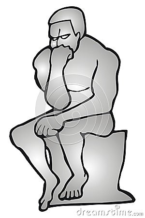 The thinker Vector Illustration