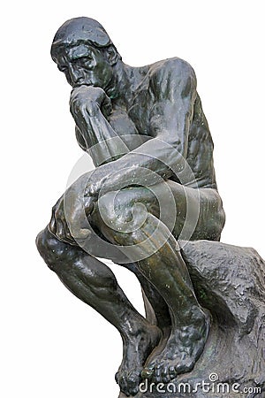 The Thinker - one of the most famous sculptures by Auguste Rodin Editorial Stock Photo