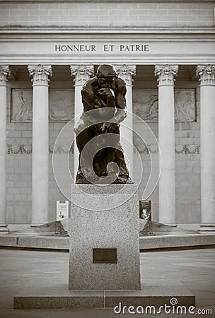 The Thinker by Rodin Editorial Stock Photo