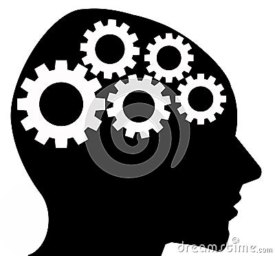 Thinking brain Stock Photo