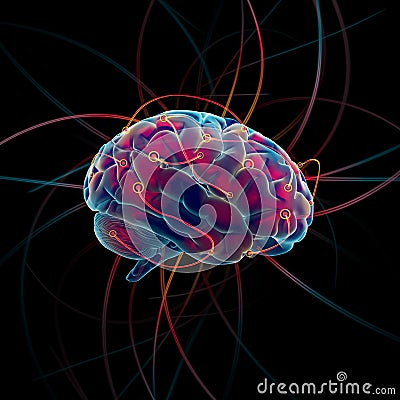 Thinking brain Stock Photo