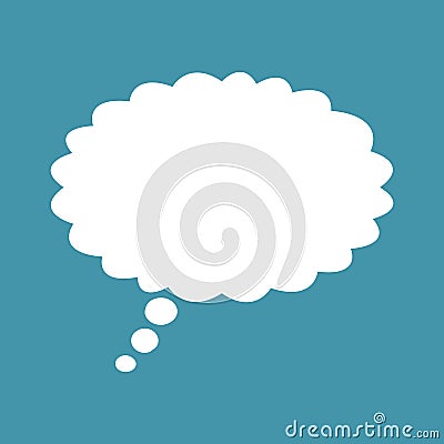 Thinking cloud icon vector. Think bubble isolated. Cartoon Illustration