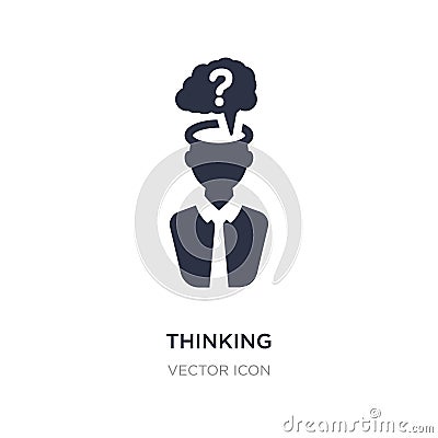 thinking icon on white background. Simple element illustration from Digital economy concept Vector Illustration