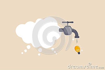 Thinking idea or brainstorm to get solution, creativity or imagination to solve problem, efficient cooperate to get good outcome Vector Illustration