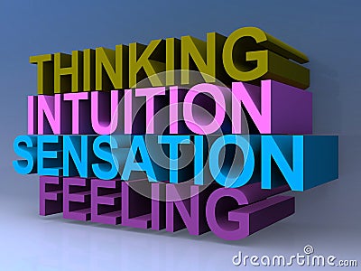 Thinking intuition sensation feeling Stock Photo