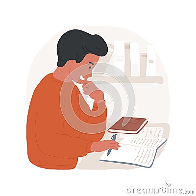 Thinking isolated cartoon vector illustration. Vector Illustration