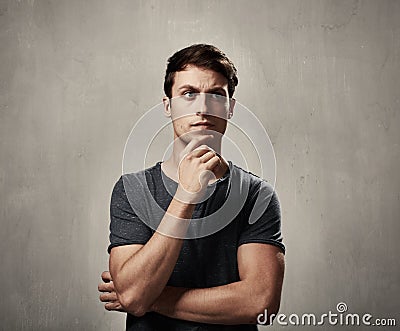 Thinking man Stock Photo