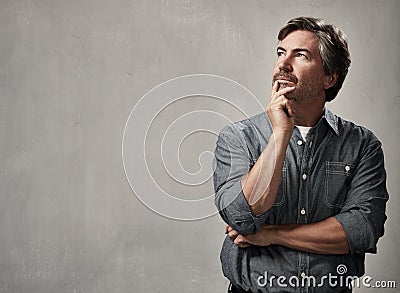 Thinking man Stock Photo