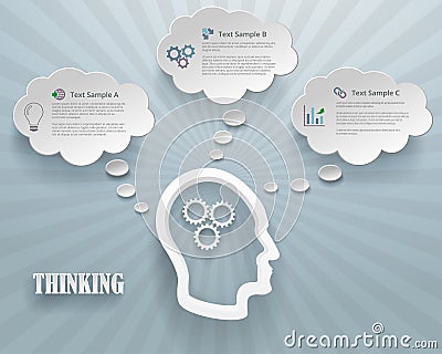 Thinking Options Infographic Background Vector Illustration