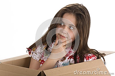 Thinking outside the box Stock Photo