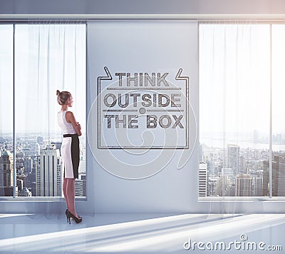 Thinking outside the box Stock Photo