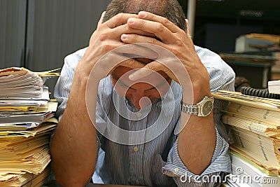 Thinking overload Stock Photo