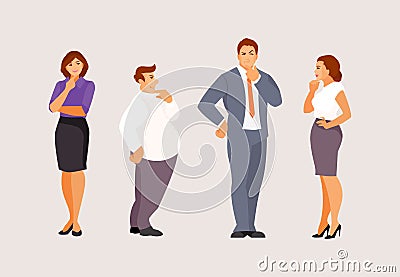 Thinking people vector Vector Illustration