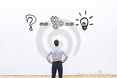 Thinking or problem solving concept Stock Photo