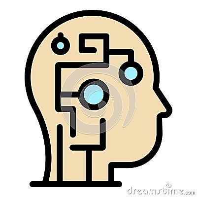 Thinking reflexion icon vector flat Stock Photo