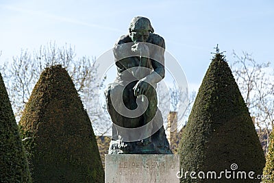 The thinking in Rodin Museum in Paris Editorial Stock Photo