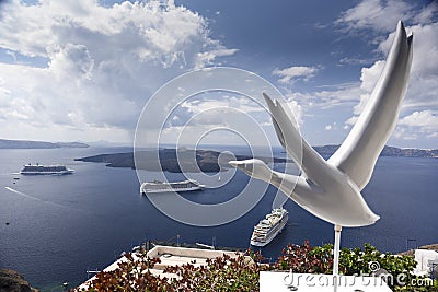 Thira Santorini Editorial Stock Photo