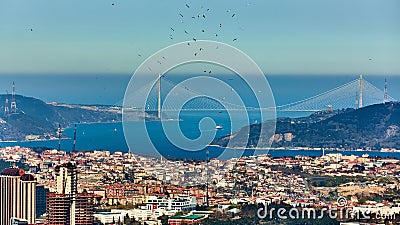 Third Bridge, Yavuz Sultan Selim Bridge Editorial Stock Photo