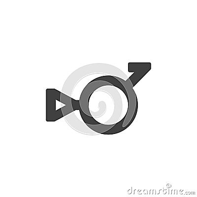 Third gender and demiboy vector icon Vector Illustration