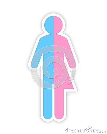Third gender and sex concept Vector Illustration