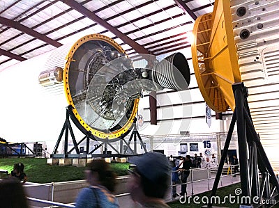 THIRD-STAGE ENGINE OF THE LAST ONETIME WORLD`S LARGEST SATURN V ROCKET IN EXISTANCE Editorial Stock Photo