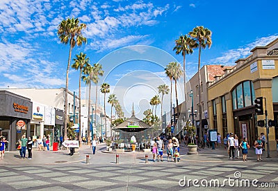 Third Street Promenade in Santa Monica California Editorial Stock Photo