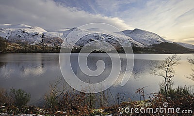 Thirlmere reservoir, winter, Cumbria Stock Photo