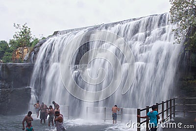 Thirparappu Waterfalls are located in Kanyakumari district, Tamil Nadu state, India. Editorial Stock Photo