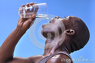 Thirsty man Stock Photo