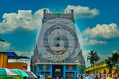 Thirukadaiyur famous of 6oth Wedding Hindu temple Editorial Stock Photo