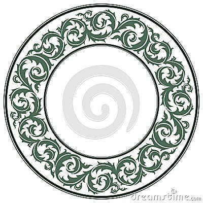 Thistle flower and ornament round leaf thistle. The Symbol Of Scotland Vector Illustration