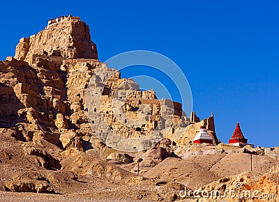 Tholling Monastery in Guge Kingdom, Tibet Stock Photo