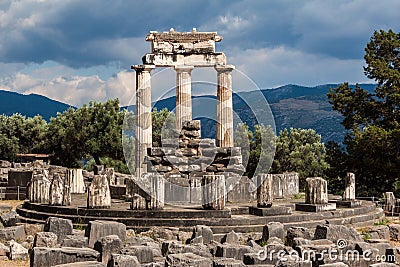 Tholos at Delphi Greece Stock Photo